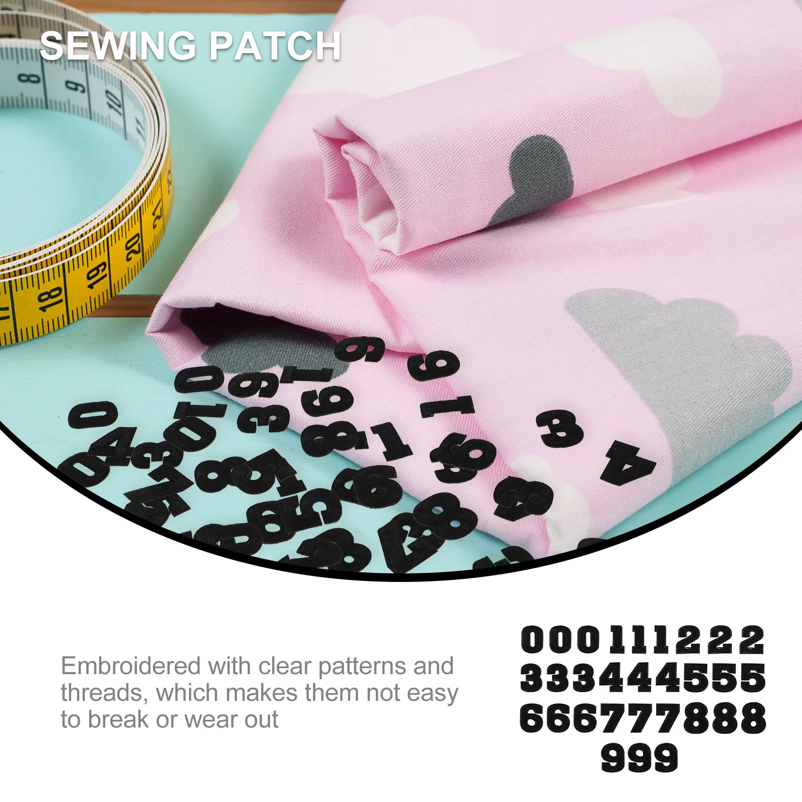 

30Pcs Number Iron on Patch Embroidered DIY Sewing Applique Clothing Repair Patch Garment Accessories Number Sewing Appliques