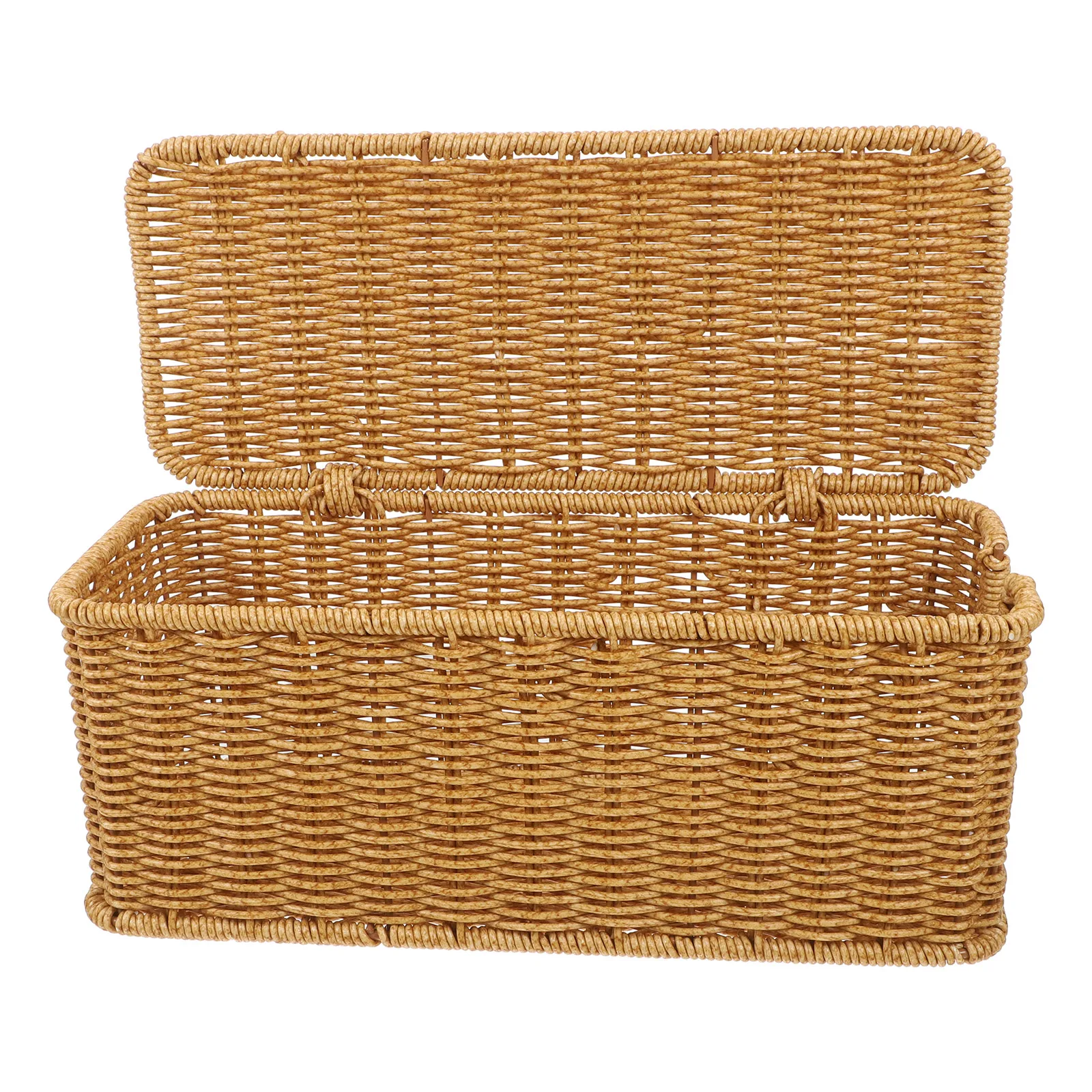 

Cable Organizer Box Rattan Style Cord Hider Desk Large Capacity Tangle Prevention Aesthetic Home Office Decor Extension Cord Box