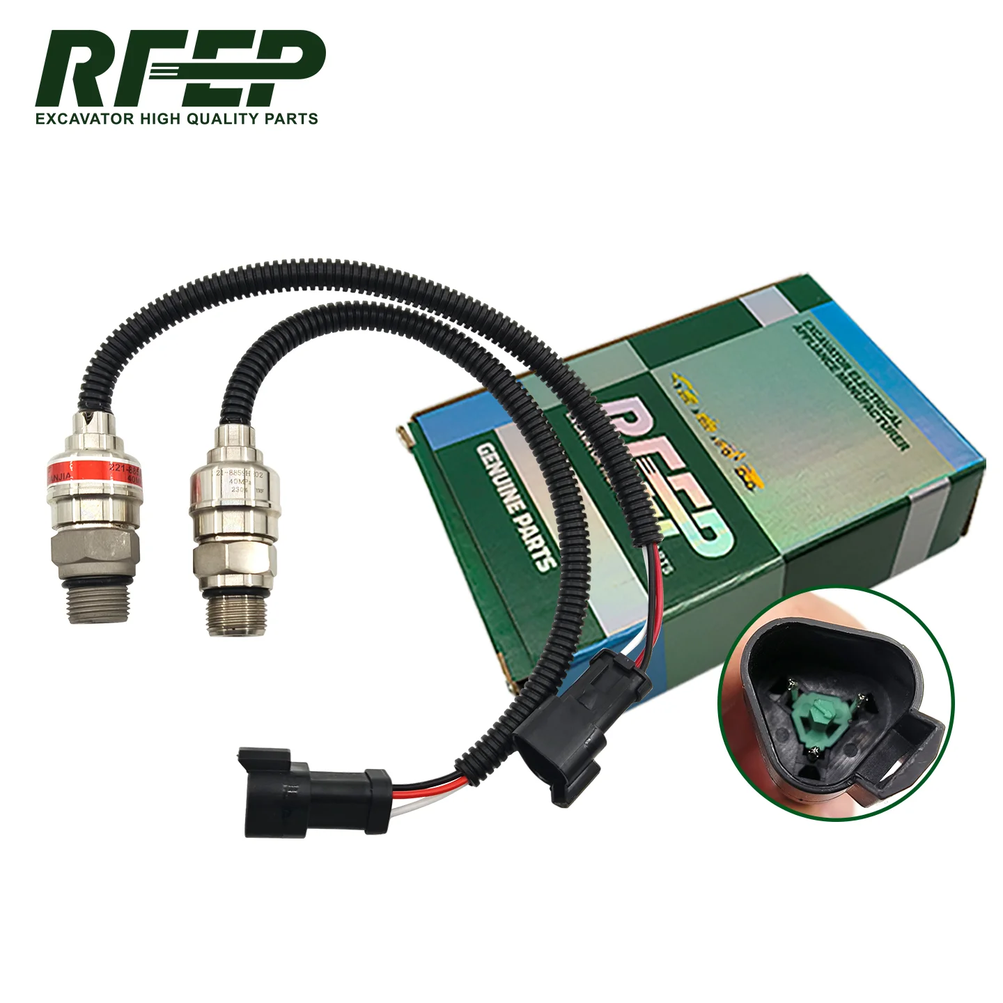 High Pressure Sensor 221-8859HE02 40MPa with Wire Harness for Caterpillar CAT E320B E320C E325B E325C Excavator Hydraulic Sensor