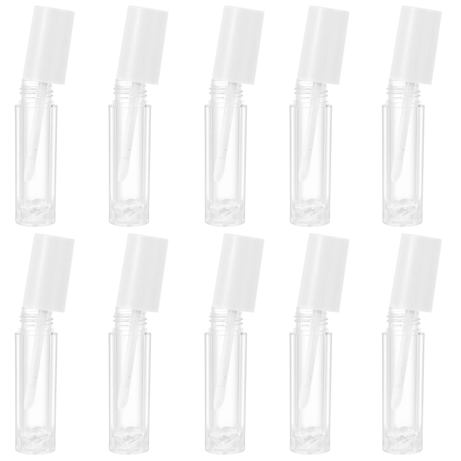 ขวดลิปกลอสขนาดเล็ก 10 ชิ้น 3 มล. แบบเติมได้ สำหรับลิปบาล์ม น้ำมัน DIY สีสัน น้ำหนักเบา ผลิตจาก ABS พกพาสะดวก