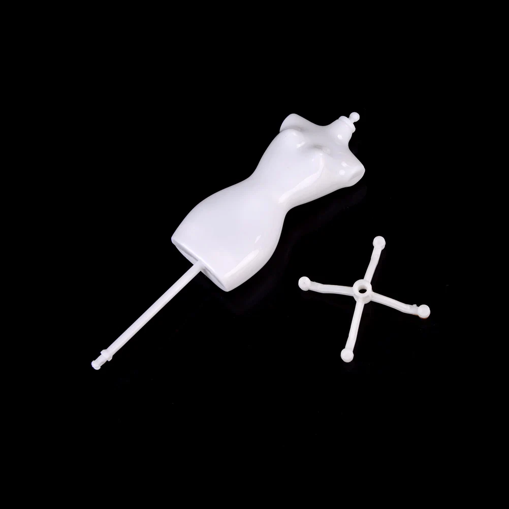 1pc plástico boneca modelo suporte preto/branco boneca display titular boneca vestido roupas manequim modelo suporte