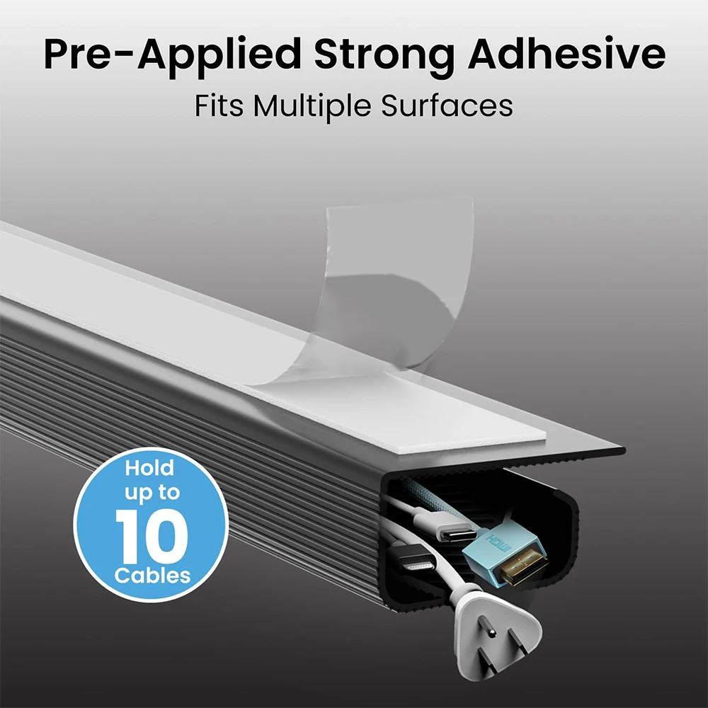 32Pcs Desk Under Cable Management Kit Cord Organizer Cable Raceway Cable Sleeve Adhesive Cable Clips Cord Clips Cable Organizer