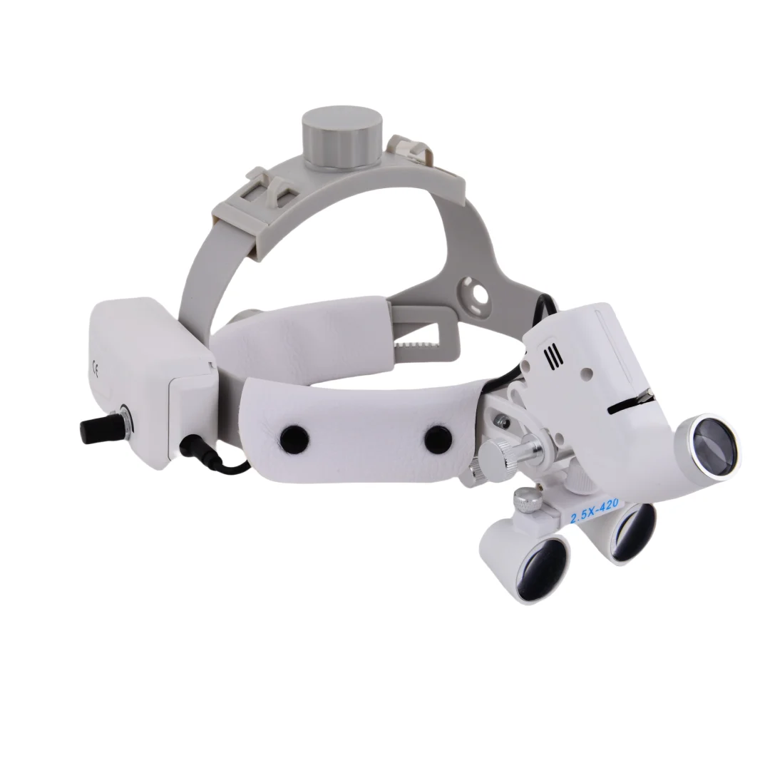 2.5X/3.5X Dental Surgical Headband Headlight with Loupes Binocular Magnification for Precision Procedures