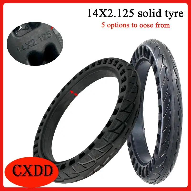 

14X2.125 electric vehicle scooter without inflatable explosion-proof solid tire for Folding Electric Bicycle E-bike Accessories