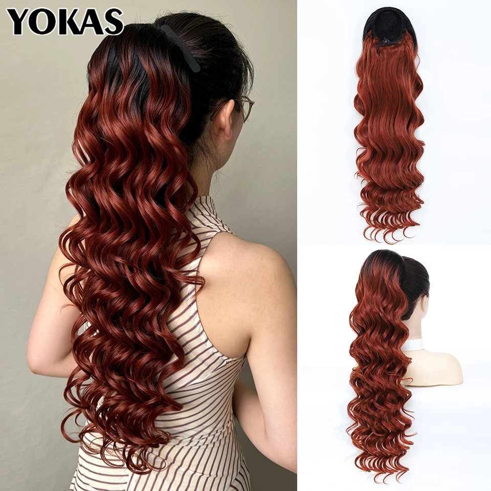 

Curly Ponytail Extensions Synthetic Drawstring Hair Extension 28 Inch Women Hairpieces Curly Pony Tail Extension For Afro Female