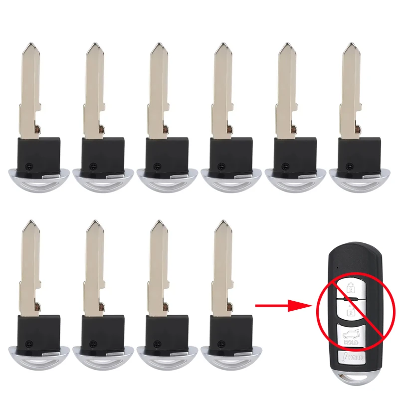 

10 Remote Blank Key Blade Without Chip for Fiat 124 Spider for Mazda 3 6 CX-7 CX-9 MX-5 Miata for Scion A for Toyota Yaris