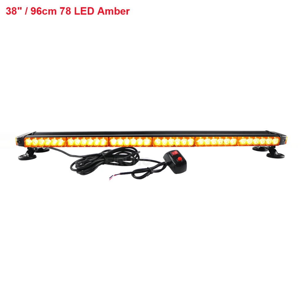37 "49" Auto Vrachtwagen Politie LED Noodwaarschuwing Stroboscooplichtbalk Verkeersadviseur Amber Wit Knipperende Lichtbalk baken 12V 24V