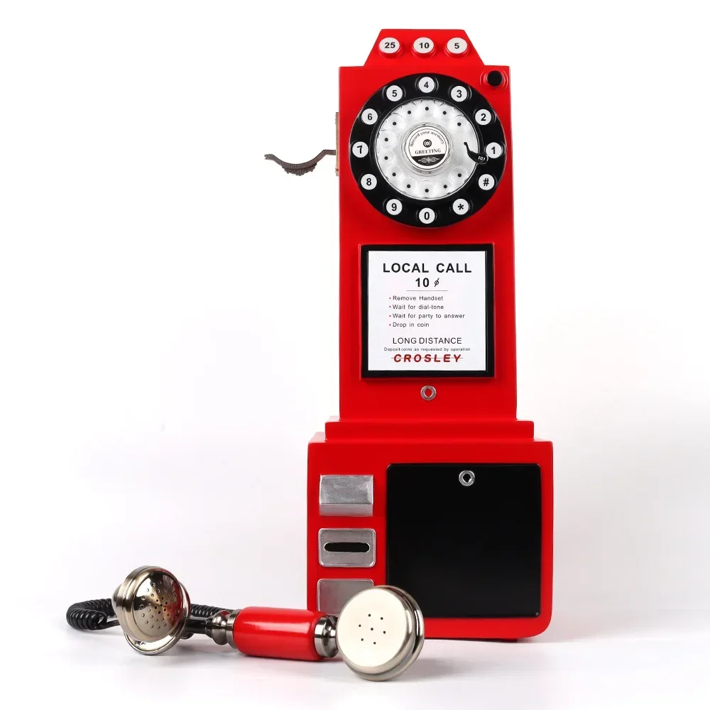 Vintage Audio Guestbook Phone Booth Antique Telephone Photo Booth Black Audio Guest Recorder Decoration for Wedding Party