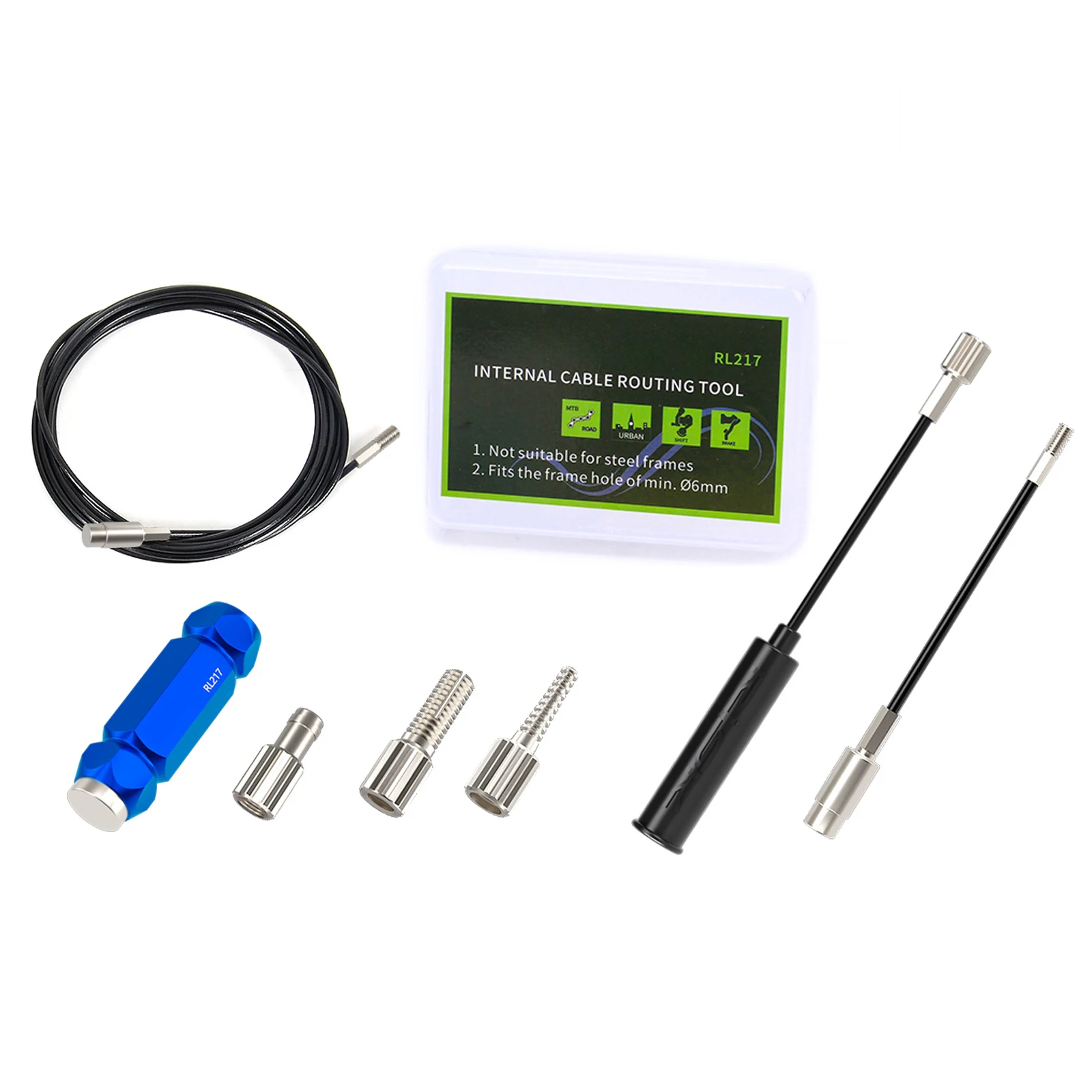 1Set Premium Aluminum Alloy Bike Cable Routing Tool Magnetic Internal Wire Guide for Seamless Frame Threading Compatible with