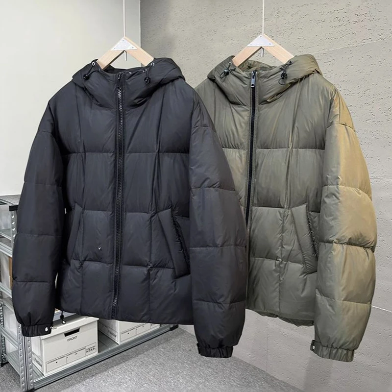 Plus Size White Duck Down-Filled Winter Coat for Men Baomuan New Style Loose Hooded Fashion Versatile Jacket 170kg 11XL