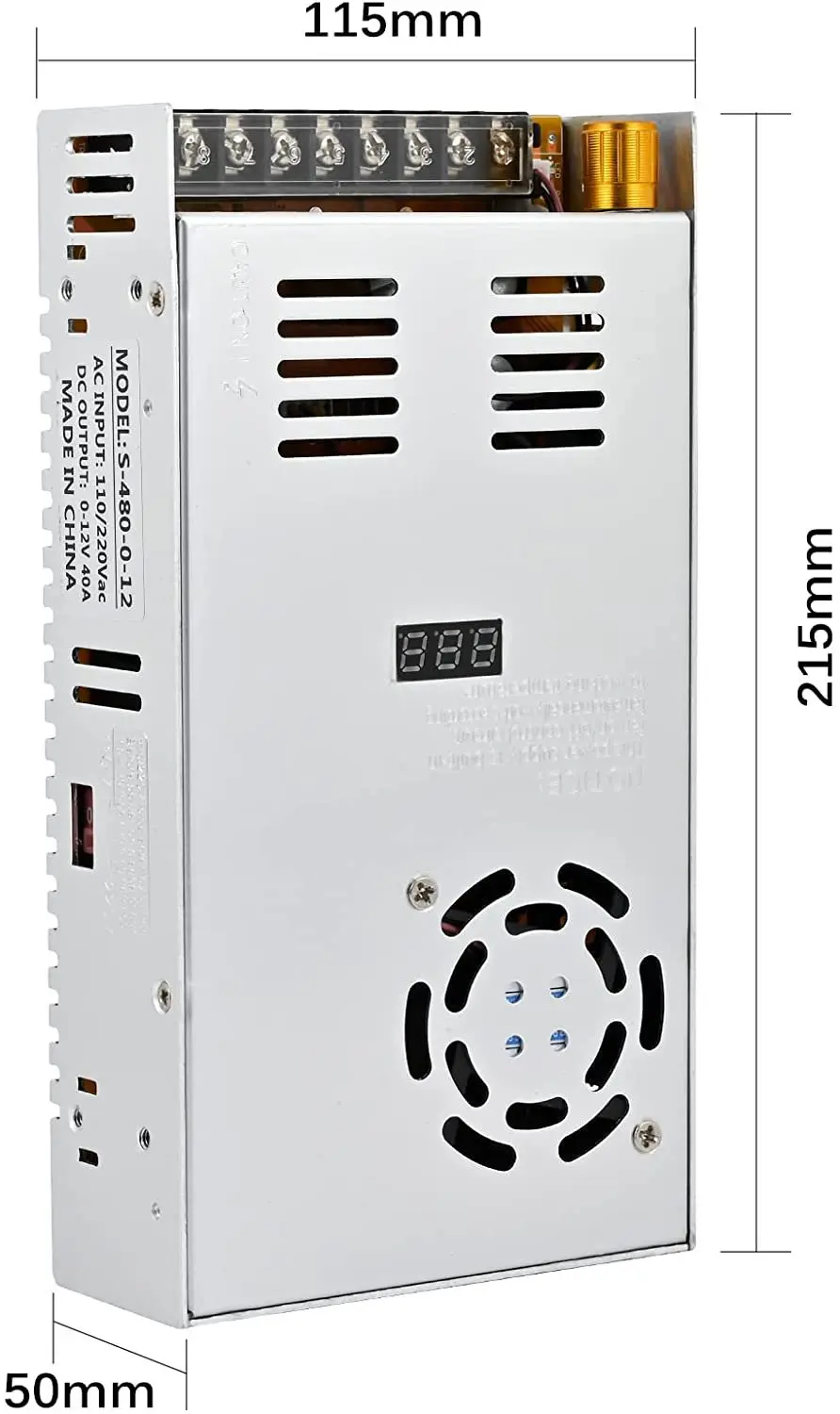 Alimentation électrique avec interrupteur réglable, protection contre les surintensités et les courts-circuits, 60V, 110V, 600W