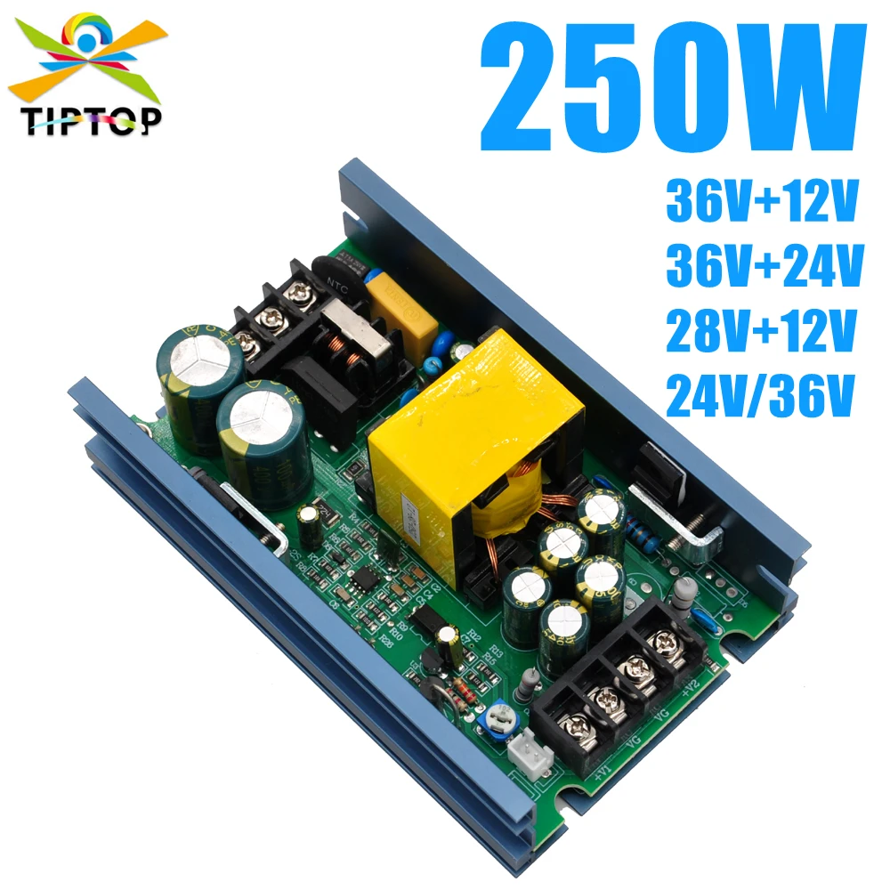 TIPTOP 250W Power Supply Board For Led Strobe Light Pixel Conrol 12V 24V 28V 36V 44V Output Current TIPTOP