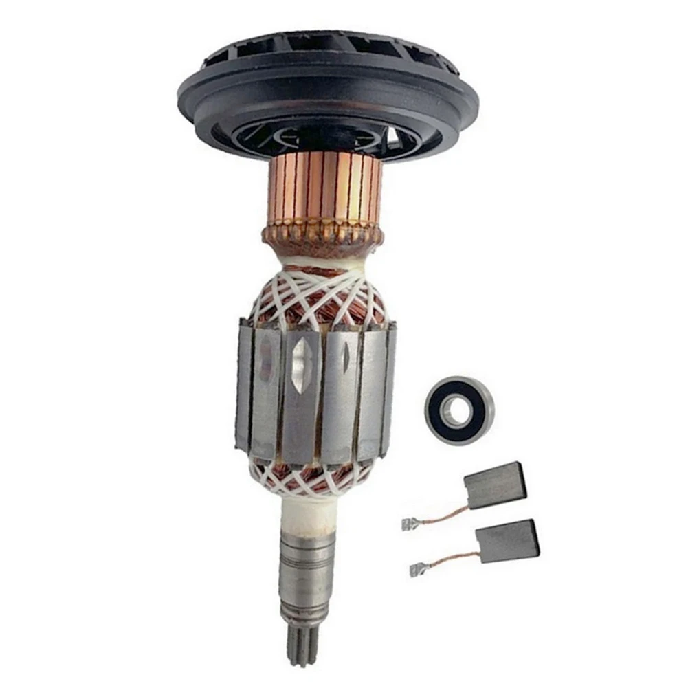 Anchor For Rotor Armature 1614011072 With Carbon Brushes For GBH11DE For GSH11E Electric Hammer Drill Power Tool Replacement Par