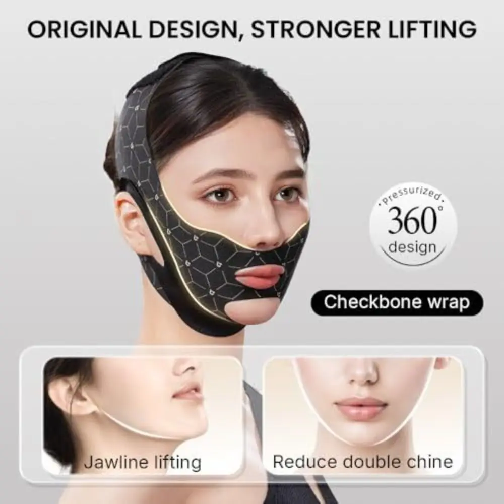 Cinture Tonificanti Viso Portatili Regolabili Antiscivolo Riutilizzabili Chinology Jawline Shaper Nastri Lifting Viso per Dormire