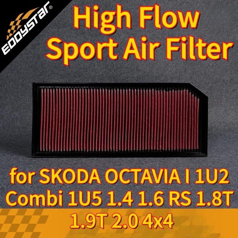 

Спортивный воздушный фильтр с высоким расходом для SKODA OCTAVIA I 1U2 Combi 1U5 1.4 1.6 RS 1.8T 1.9T 2.0 4x4 Моющиеся гоночные впускные фильтры