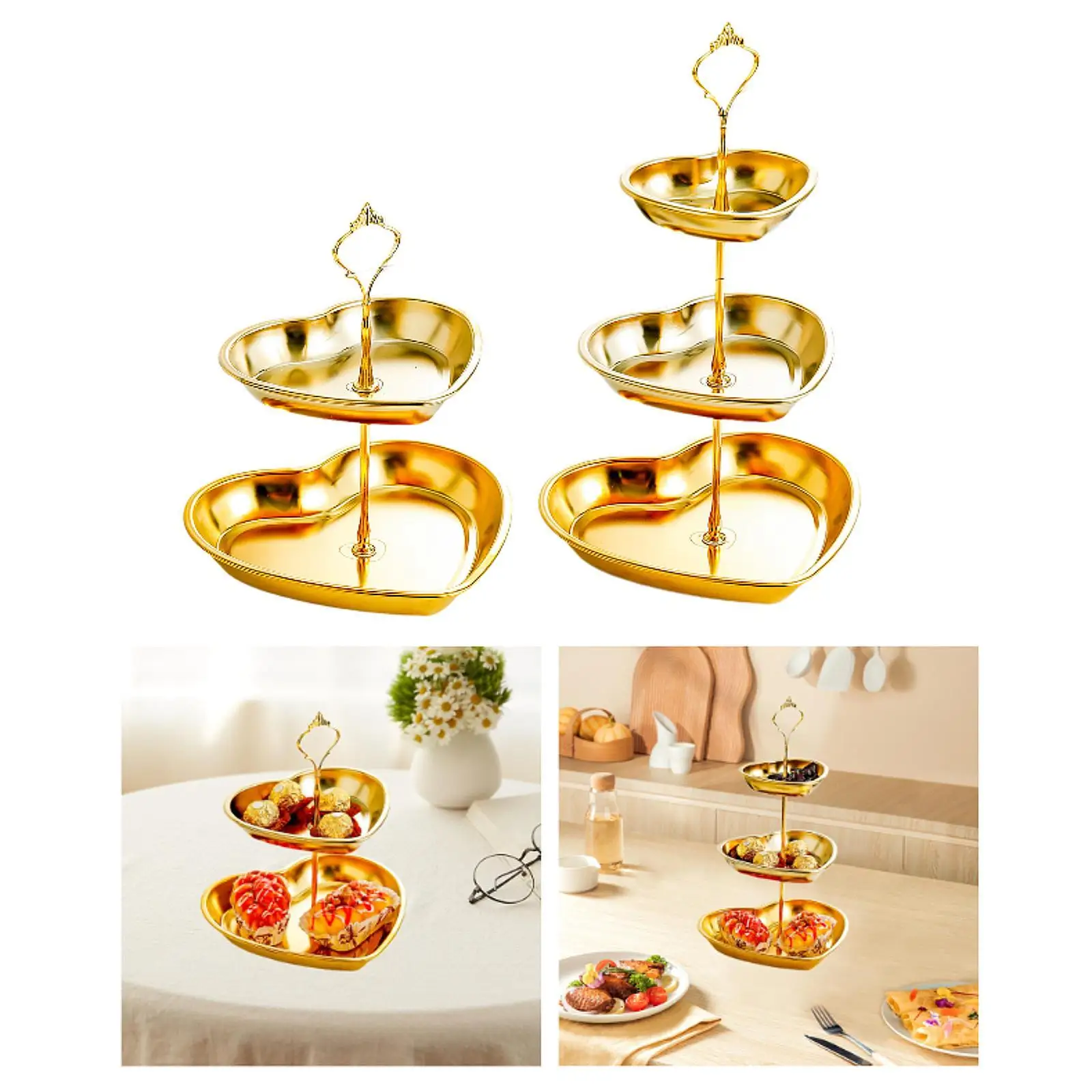 Soporte para magdalenas, soporte para pasteles, soporte para repostería, bandeja para servir escalonada, plato de fruta para