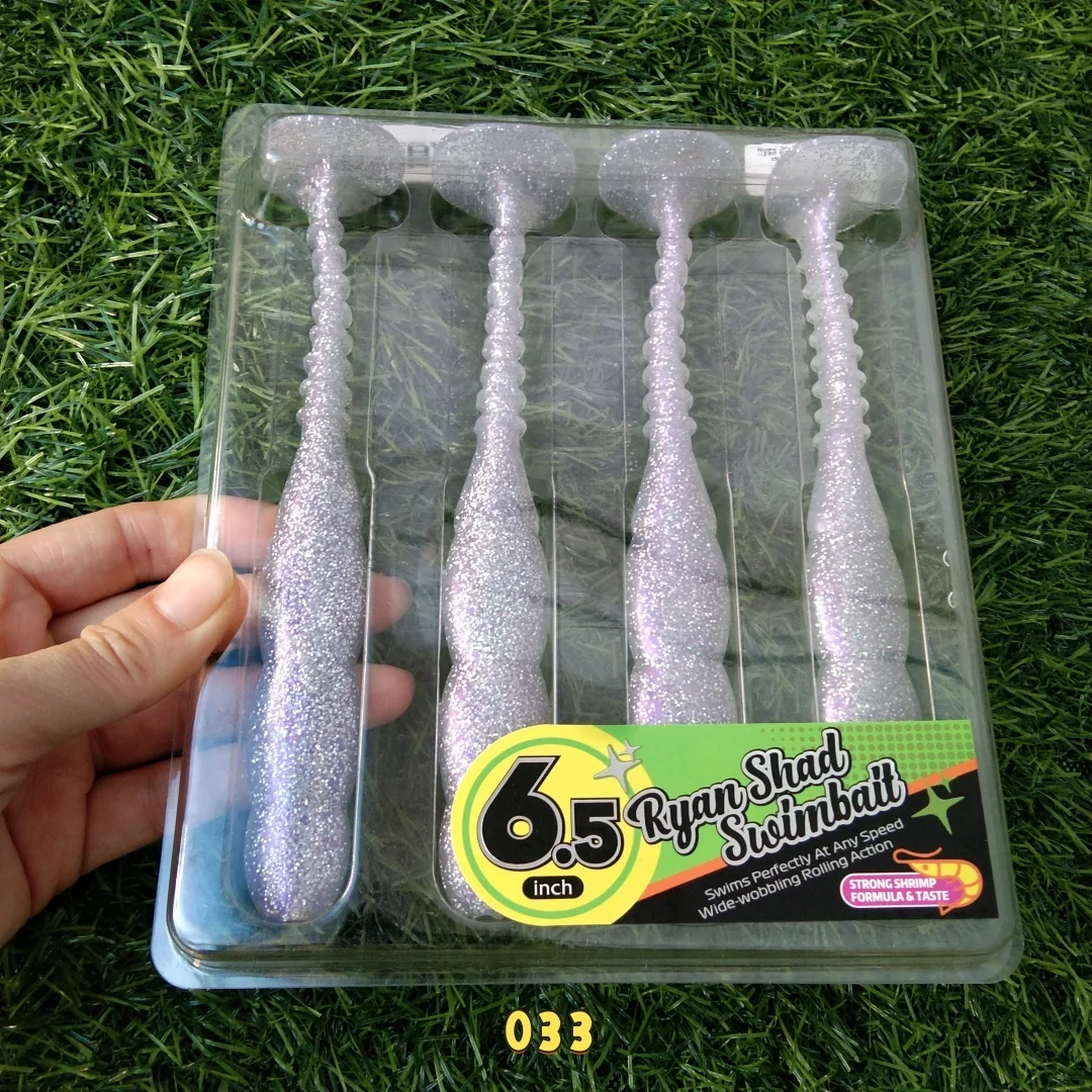 Noeby New hot 4pcs 21G 15CM big T tail Soft Worms Crank Hook Jig Soft Baits Shad Silicone Artificial Baits Fishing Fish Lures