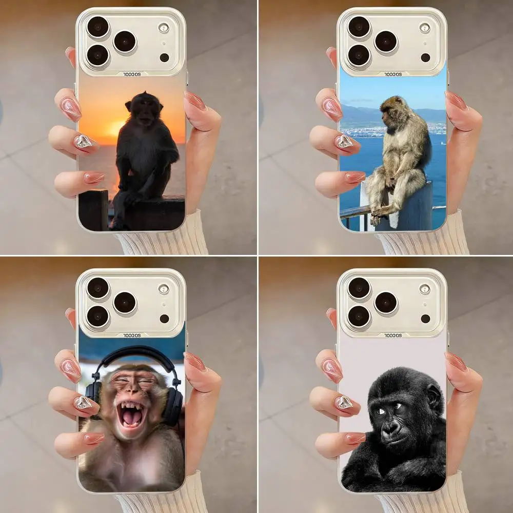 

Funny Monkey Emoticons Phone Case For iPhone 17,16,13,12,X,11,15,14,Pro,Max,Plus,SE4,Air,Mini White IMD HD Matte