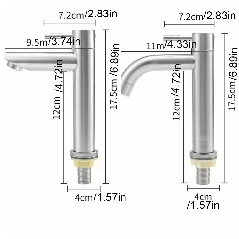 ก๊อกน้ำอ่างล้างหน้าแบบติดตั้งบนเคาน์เตอร์ ก๊อกน้ำสแตนเลสแบบก้านโยกเดี่ยว ก๊อกน้ำกันสนิมแบบขัดเงาสำหรับห้องน้ำ