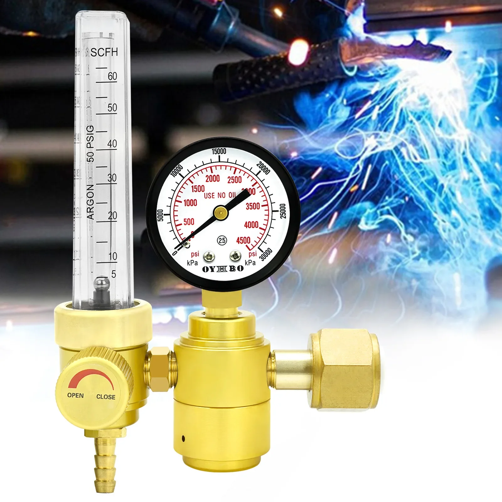 AR-121Y Standard flow meter argon pressure reducing valve 25MPa high pressure gauge head