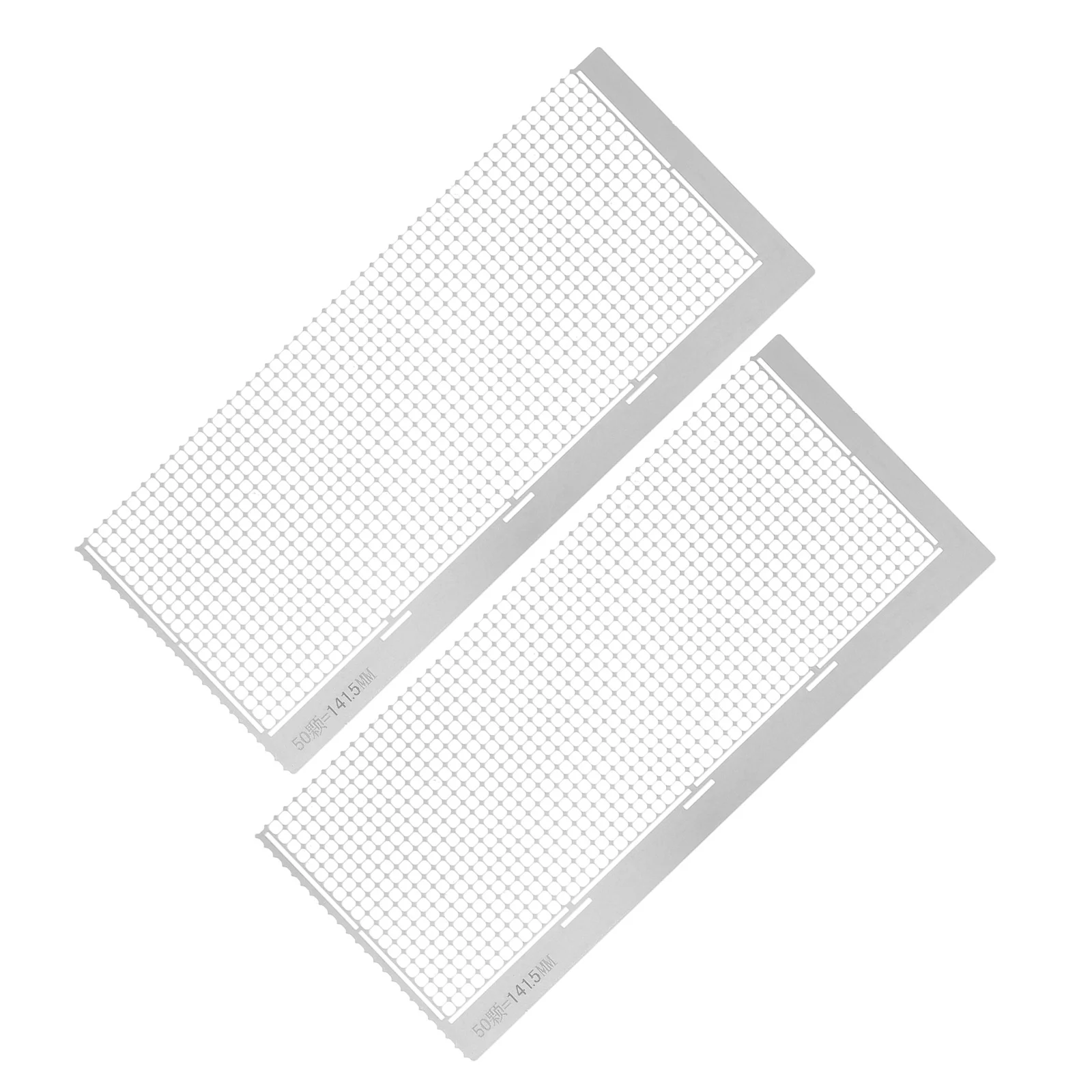 

2pcs Diamond Art Ruler Stainless Steel Mesh Grid Tool For Rhinestone Painting Diy Craft Beading Embroidery Alignment Locator