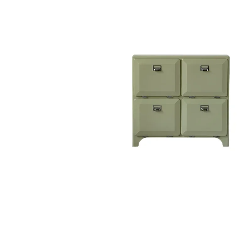 

Retro metal shoe cabinet, household entrance cabinet, living room storage