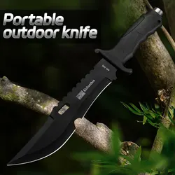 1pc Outdoor Military Tactical Knife and Wilderness Survival Knife, EDC Fixed Blade, Self-Defense, Multi-purpose Cutting Knife