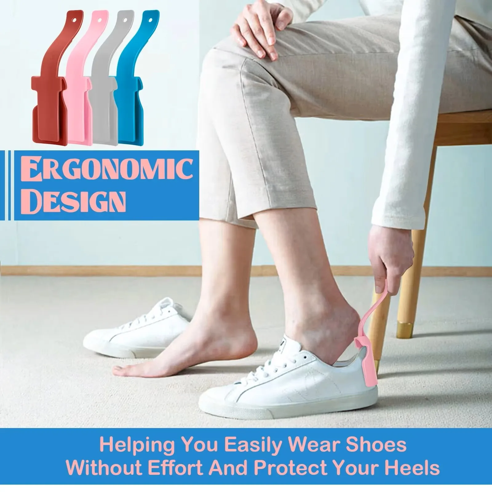 الشتاء البلاستيك المهنية قصيرة لبيسة الحذاء دائم كسول جودة عالية المضادة للانزلاق لبيسة حذاء مرنة قوي زلة رافع أدوات الأحذية #3