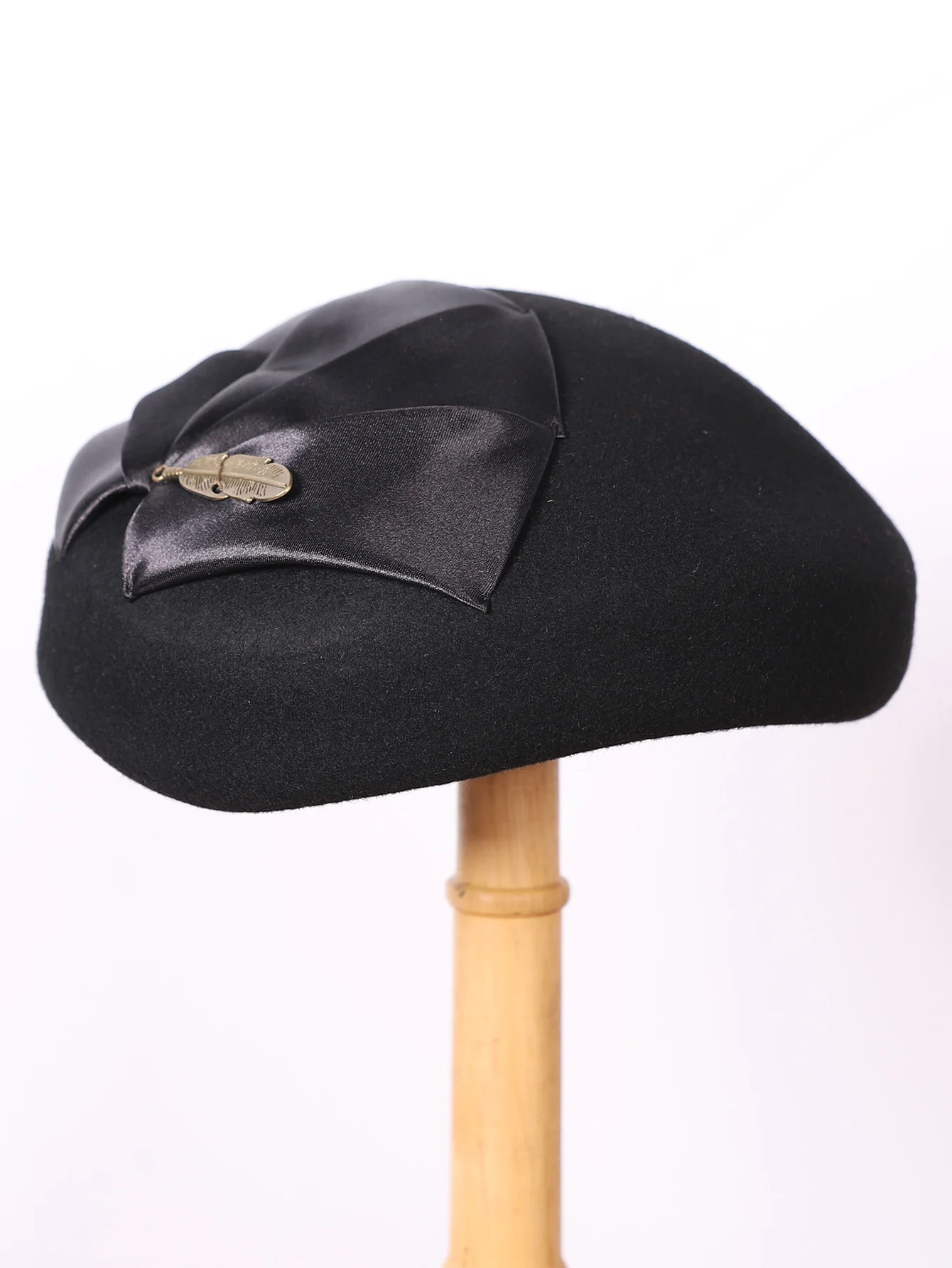 Eleganter Wollfilz-Fascinator-Hut für Damen, Damen, Hochzeit, Cocktail, formelle Kirche, Teeparty-Hüte, Baskenmütze, Kappen mit Blatt – Detail 19