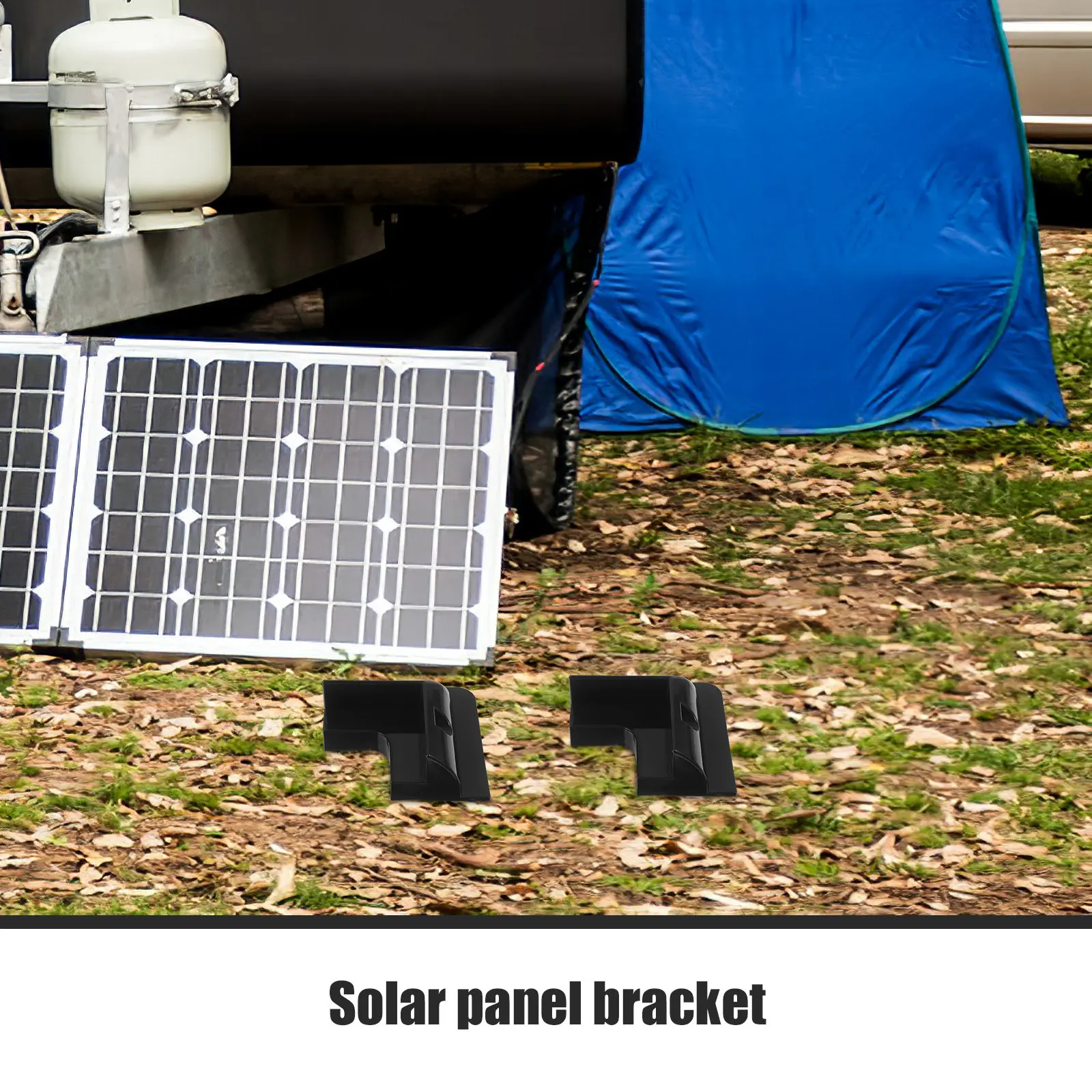 1Set Solar Panel Mount Bracket Heavy Duty Aluminum Rv Caravan Camper Flat Roof Mounting Bracket with Air Flow Cooling Design