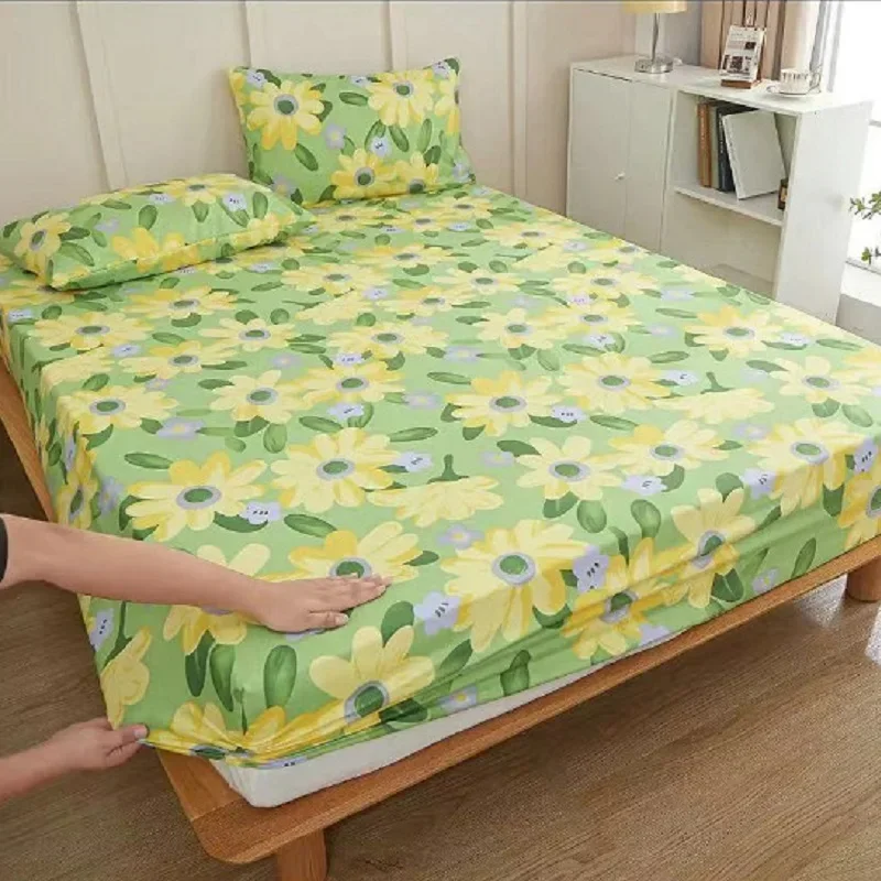 JFLEGAL Bed Mattress Cover Bedspread Protection Cover Cartoon Bed Cover 1.5m/1.8m Anti Slip and Dustproof Housses De Matelas