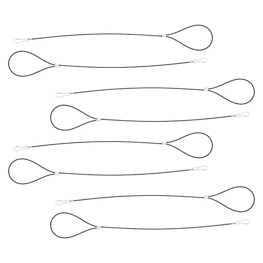 8 قطعة بوابة من الفولاذ المقاوم للصدأ مزلاج كابل سحب قابل للتعديل الثقيلة سلامة مزلاج الباب الحبل لحديقة الفناء الخلفي سياج الإضاءة الليلية #2