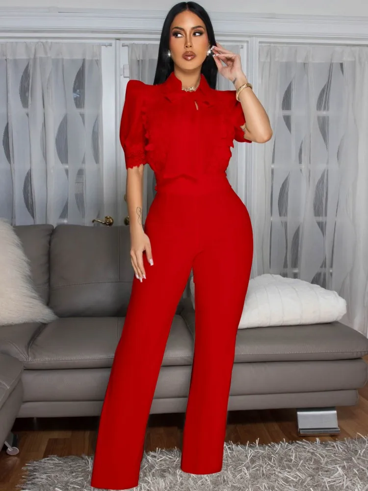 

Dashiki African Women Jumpsuits For Summer Autumn White Loose Fashion Streetwear Overalls Wide Leg Pants Trousers 2025