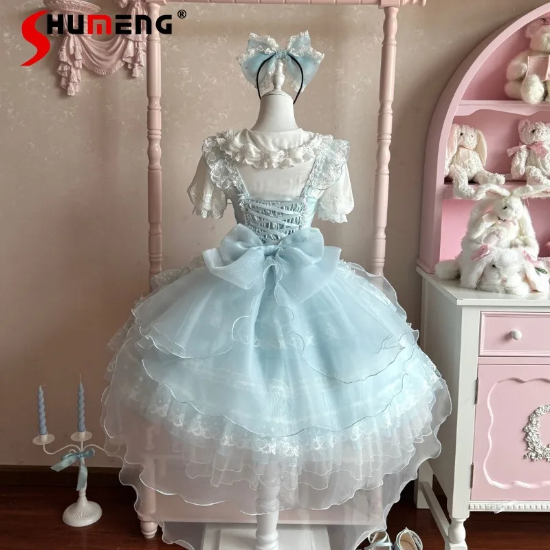 

Beautiful Elegant Dresses New Japanese Unique Design Lolita Sweet Flower Wedding JSK Strap Dress Summer 2025 Y2k Party Vestidos