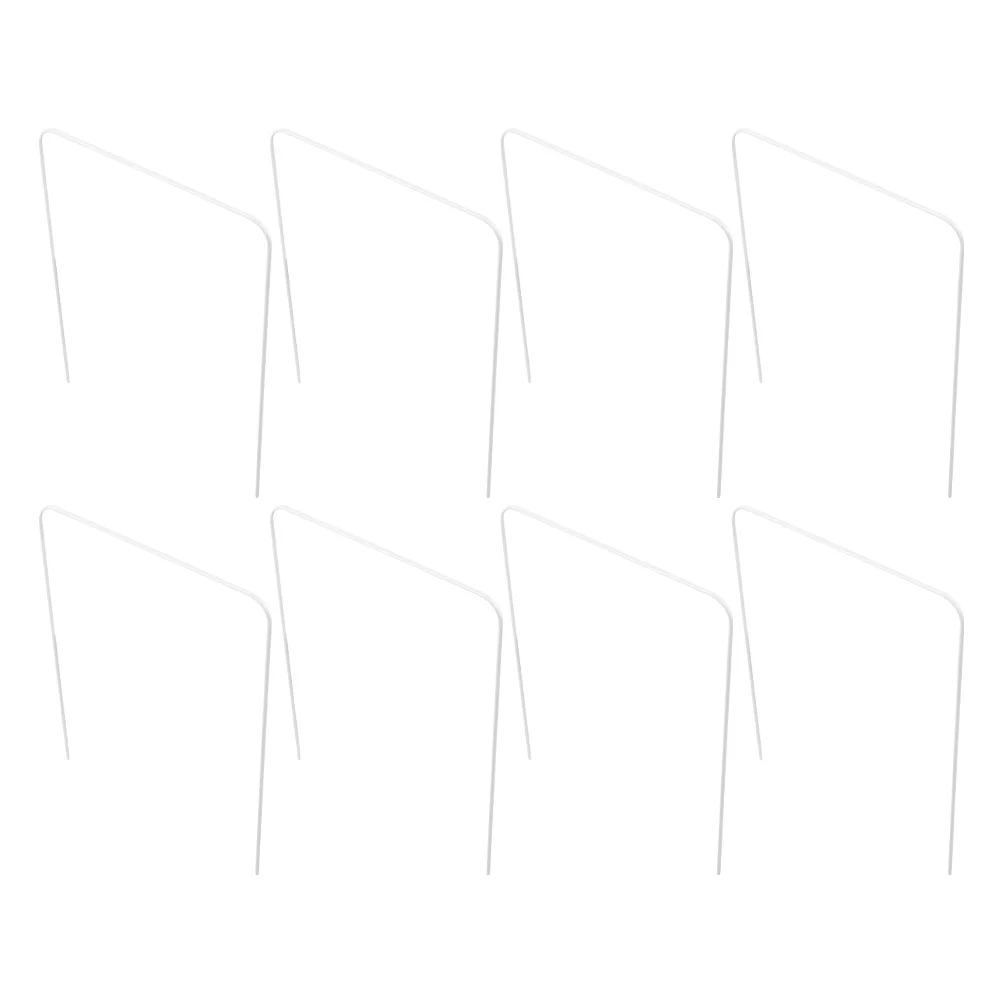 Juego de velos de croquet de hierro, aros de Metal duraderos para césped, patio trasero, picos de suelo familiares al aire libre, estacas de repuesto de croquet, 8 Uds.