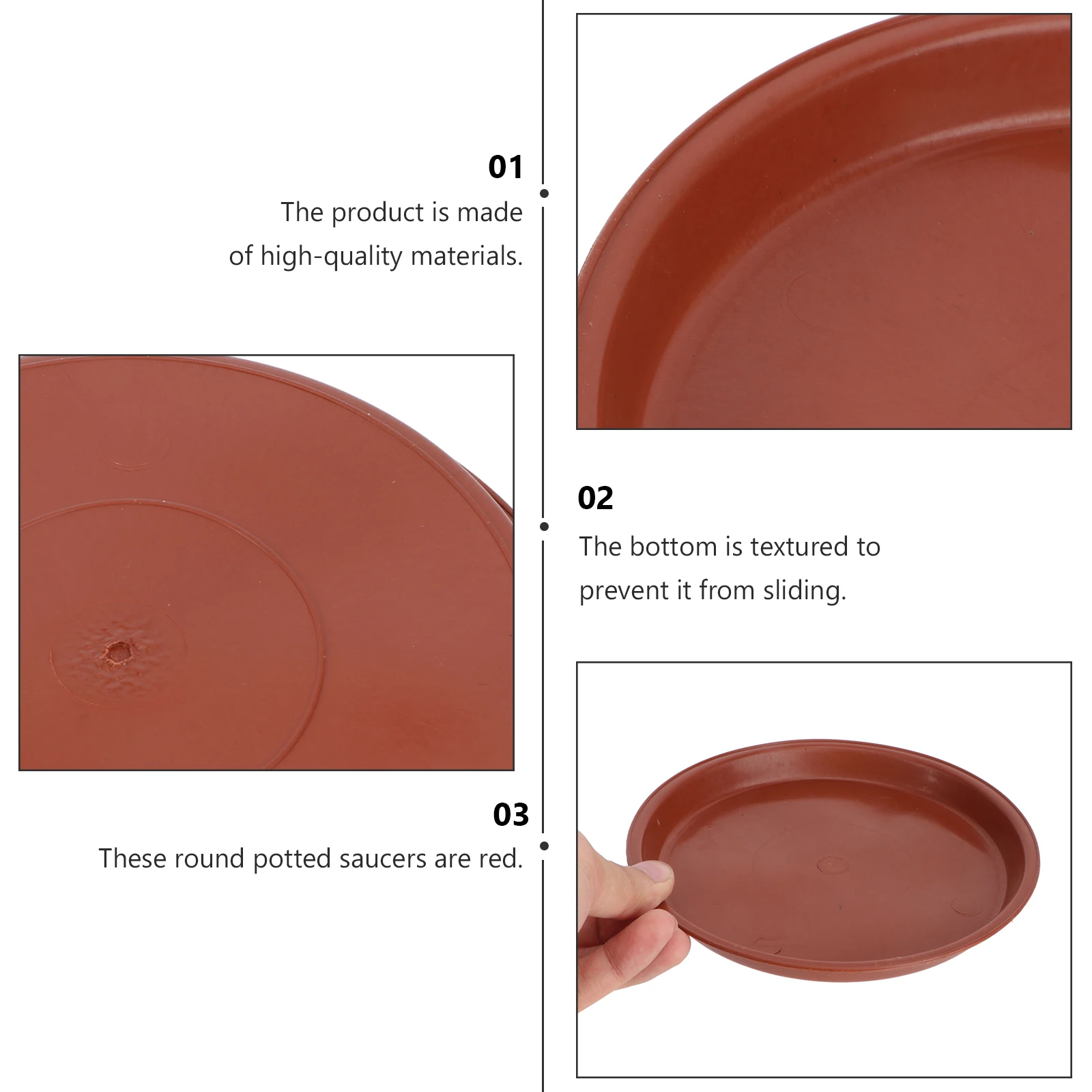 

10pcs Flower Pot Tray Sturdy Durable Plant Saucers Water Drip Trays Succulent Plastic Small Protect Surfaces Bonsai Garden