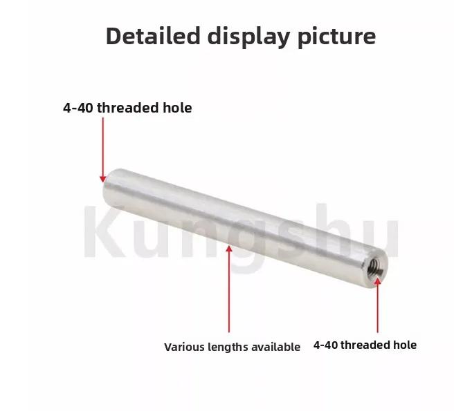 CSSG-6 Series 6mm Cage System Cage Bar\ Guide Bar\ 4-40 Thread，4pcs per pack