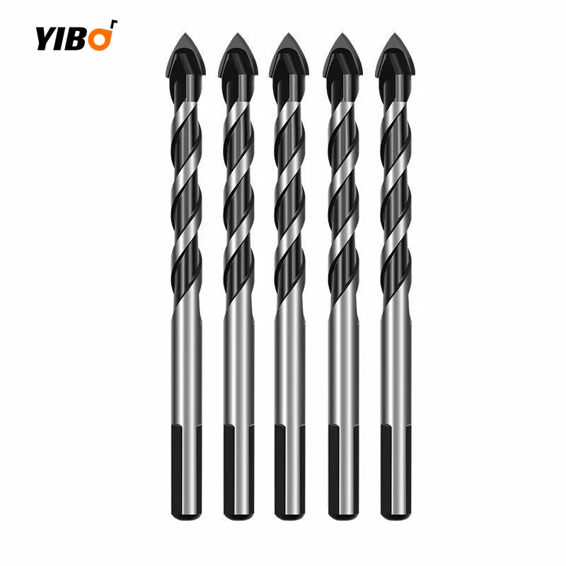 4-12mm Multi-Material Triangle Drill Bit Set For Plastic Wood Stone Tile Concrete Brick Glass 5/6/7/10Pcs