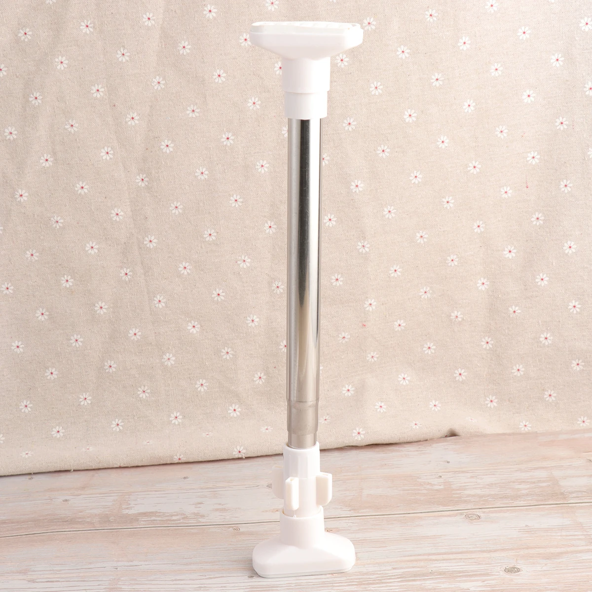 

Stainless Steel Telescopic Clothesline Pole 38 48 cm Adjustable Anti Rust Curtain Rod Brackets Home Office Use
