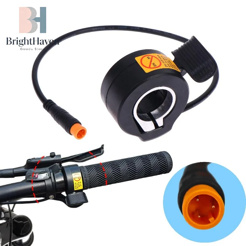 

1Pcs 130X Speed Connector Waterproof Thumb Throttle For Electric Scooter E-Bike Replacement Repair Parts ABS WideVoltage B.H