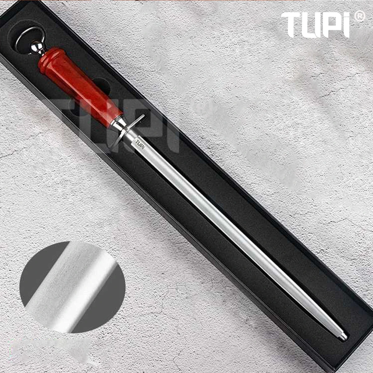 TUPI professional knife sharpener Chef Knife Sharpening Rod with comfort Handle Premium High Quality Steel Tool Kitchen Knives