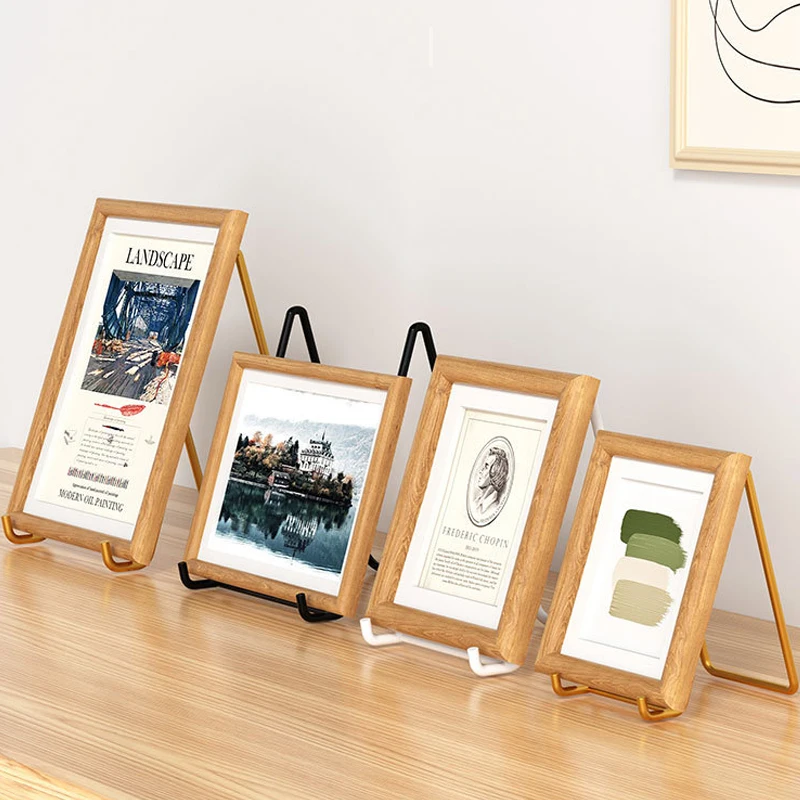 S/M/L/XL الحديد الفن إطار الصورة حامل صور كتاب مجلة رف شاشة لوحة السلطانية الركيزة حامل تخزين المنزل الزينة