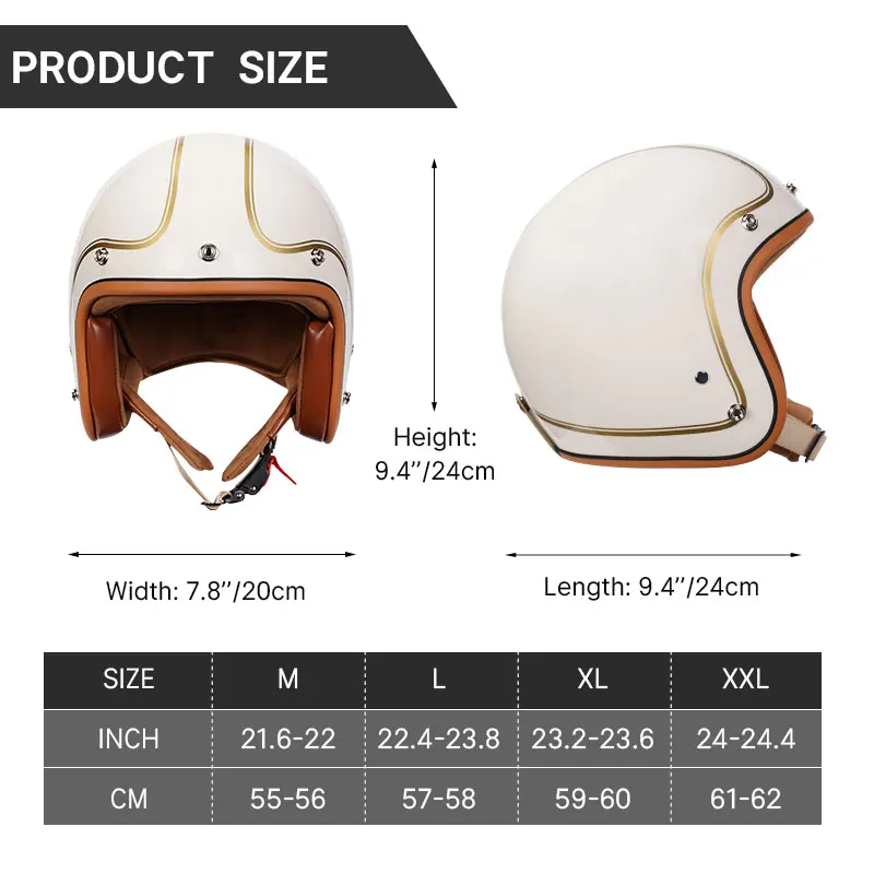خوذة دراجة نارية ذات وجه مفتوح 3/4 باللون الرمادي الذهبي مع بطانة سميكة وواقي من التنفس لختم الهواء البارد في الخريف والشتاء