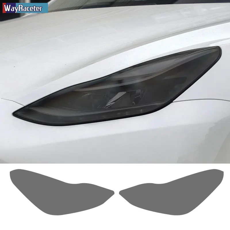 

Car Headlight Protective Film Taillight Light Transparent Smoked Black TPU Sticker For Tesla Model Y 2020 2021 2022 Performance