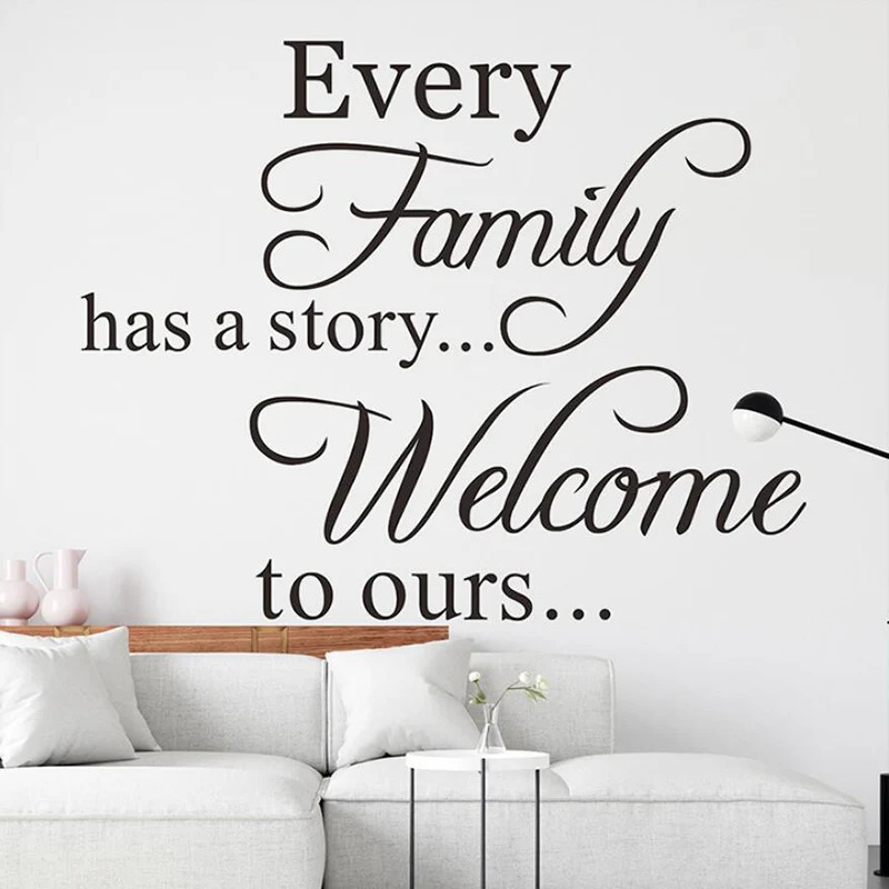 Inglês Phrase Wall Sticker para sala de estar, quarto, destacável, impermeável, auto-adesivo, DIY Decoração da parede