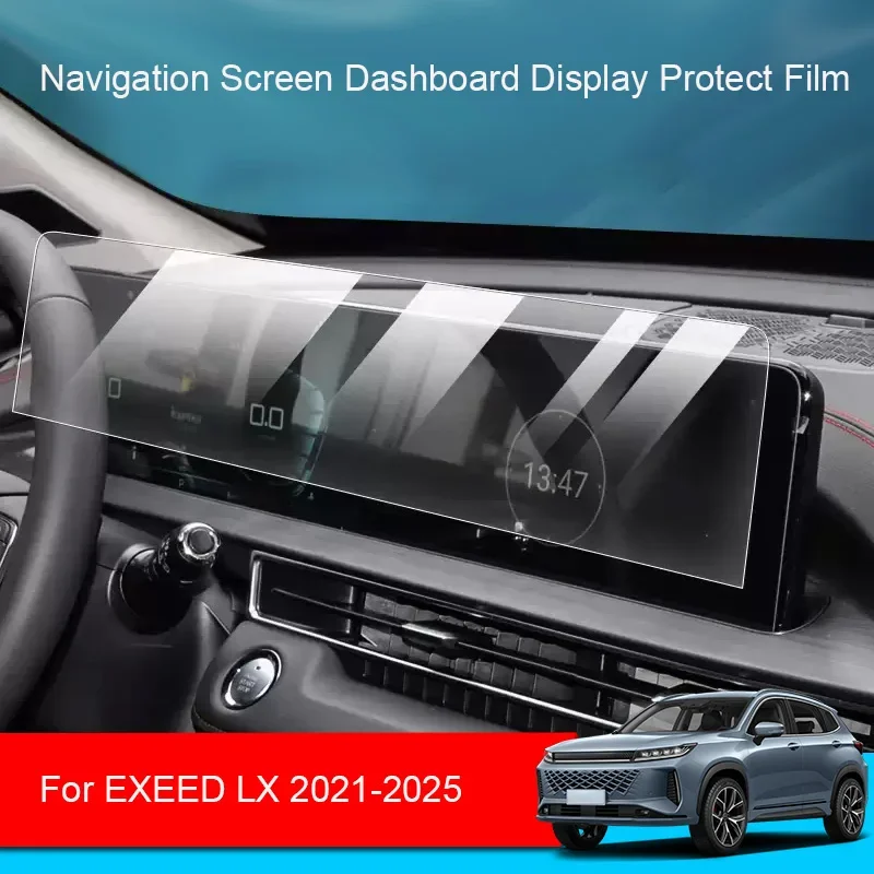ل EXEED LX 2021-2025 سيارة لتحديد المواقع والملاحة شاشة حماية المقسى فيلم لوحة القيادة عرض ملصق اكسسوارات السيارات