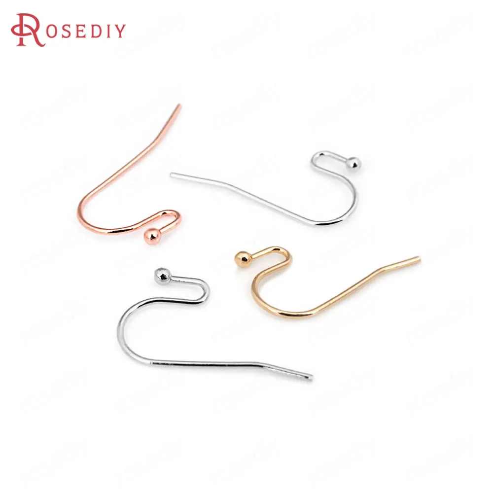 

50PCS Height 22MM Thickness 0.6MM 18K Gold Color Earring Hooks Jewelry Earrings Making High Quality Diy Findings Accessories