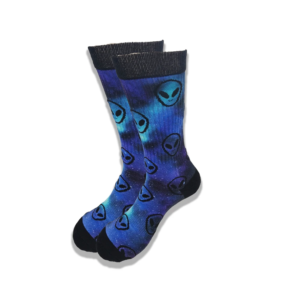 The bottom of towel is thickened and kept warm in winter couture men's socks adult cartoon head tube crew men's socks.