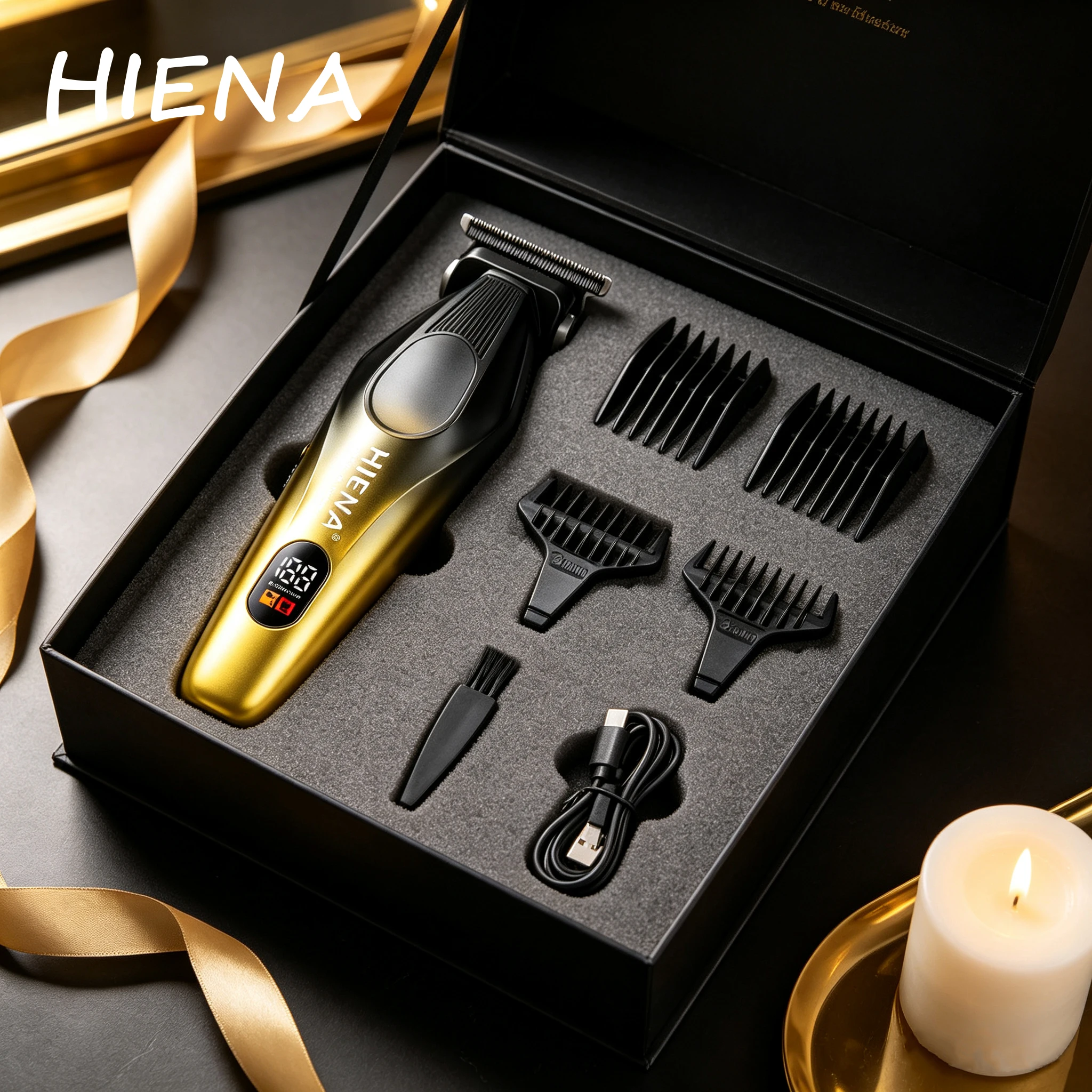 Hair Trimmer For Man Electric Hair Clippers Barber Professional Oil Hair Cilpper With LED Digital