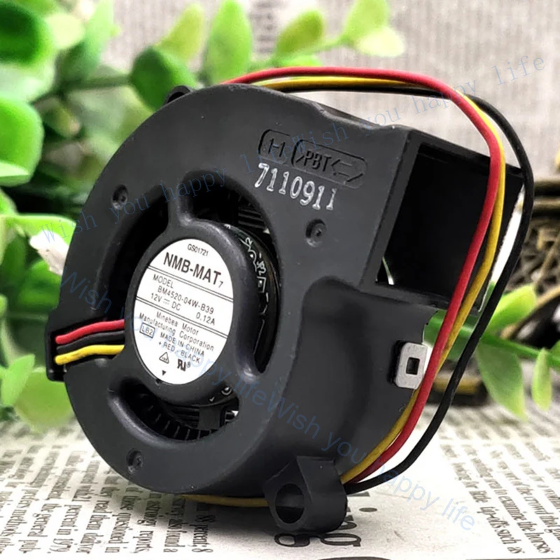 V+   1PC New FOR NMB BM4520-04W-B39 12V 0.12A 3-Wire Projector Turbo Fan#QW